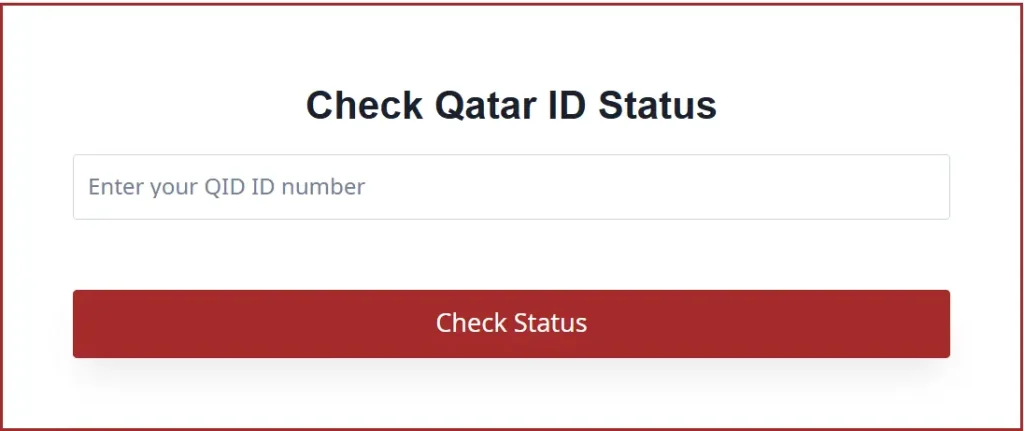 Qatar ID Check, How Can you Track your QID Status 2 Qatar QID Status image
